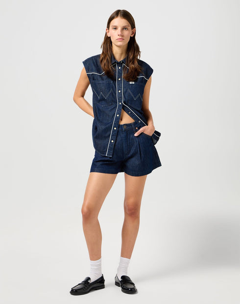 Wrangler Women's Pleated Shorts In Saddle